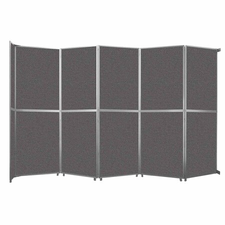 Versare Operable Wall Folding Room Divider 19'6" x 12'3" Charcoal Gray Fabric 1070507-2